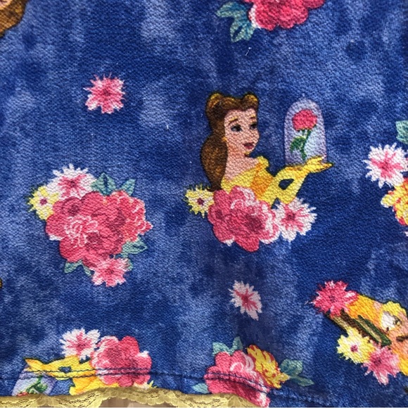 Disney Princess Belle Blue Dress Girls size Med 7/8 - Picture 8 of 9